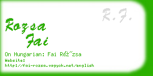 rozsa fai business card